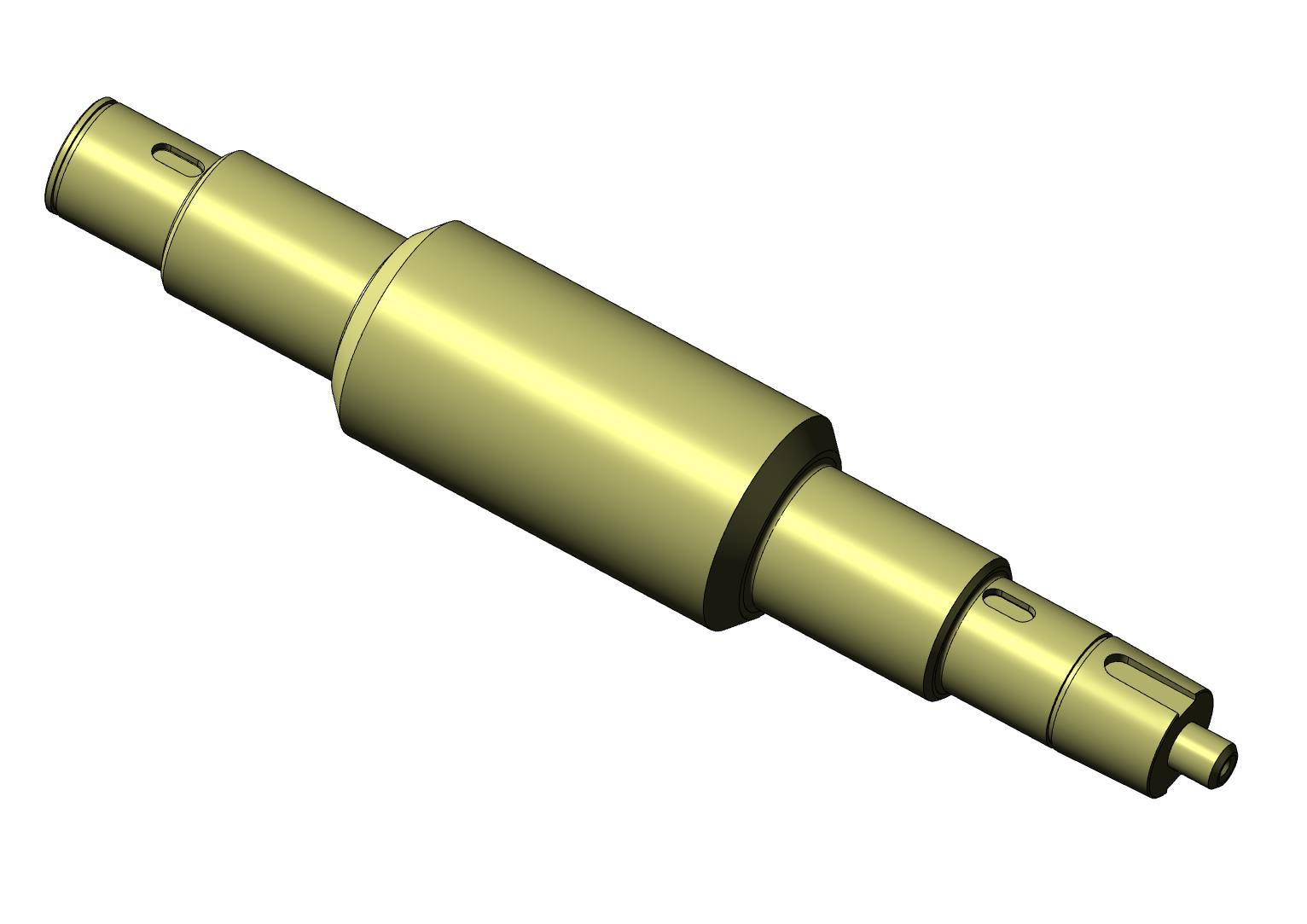 Вал вибратора боковой, коническая посадка шкива
